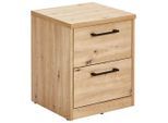Xora Nachtkästchen, Eiche Artisan, Kunststoff, 2 Schublade(n) Schubladen, 38x46x36 cm, Typenauswahl, Schlafzimmer, Nachtkästchen
