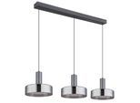 GLOBO LIGHTING LED-Hängeleuchte "GRANT", grau (grau matt), 1, Ø 22cm H: 150cm, 1 Stk., Leuchten, Hängeleuchte, Essbereich, Hängeleuchte, Höhe kürzbar