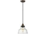 Elstead Lighting Hängeleuchte , Zinkfarben, Messingfarben , Metall, Glas , 30.1 cm , Grüner Punkt, RoHS , Lampen & Leuchten, Leuchtenserien