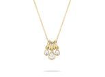 Kette mit Anhänger ECHTZEIT "Schmuck Geschenk Edelstahl Halskette Like Diamonds Tropfen", gold (gelbgoldfarben, kristallweiß), Halsketten, Damen, Edelstahl, L: 45 B: 2mm, mit Glasstein, B:2mm