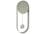 Karlsson Wanduhr Penndulum Charm, Grün, Metall, 20x50x5 cm, Dekoration, Uhren, Wanduhren