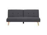 Mid.you Schlafsofa, Dunkelgrau, Holz, Pappel, Sperrholz, 3-Sitzer, 178x76x88 cm, Liegefunktion, Kinder- & Jugendzimmer, Jugendmöbel, Jugendsofas