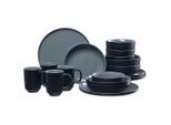 Ritzenhoff Breker Kombiservice Jasper, Schwarz, Keramik, 16-teilig, 320 ml, 39x34x41 cm, Essen & Trinken, Geschirr, Geschirr-Sets, Kombiservice