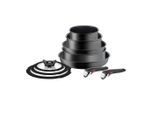 Tefal Pfannenset Ingenio Ultimate, Dunkelgrau, Metall, 10-teilig, nicht angegeben L, rund, 32.5x24x32.5 cm, Made in Europe, mit Silikonring,abnehmbarer Griff, backofengeeignet, ergonomischer Griff, Kochen, Pfannen, Pfannensets
