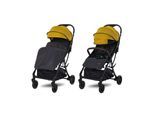 Lorelli Kinderwagen Buggy Minori faltbar PU-Räder Getränkehalter Fußabdeckung gelb