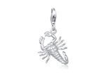 Charm-Einhänger NENALINA "Anhänger Sternzeichen Skorpion Tier 925 Silber", silber, Charms, Damen, ohne Stein, Silber 925 (Sterlingsilber)