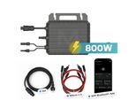 MARSTEK Mikro-Wechselrichter 800 W MST-MI0800 für Balkonkraftwerk, IP67 wetterfest, Plug&Play Installation, 2 MPPT, Bluetooth WIFI, inkl. 5m Anschlusskabel, 4x 1m Solar-Verlängerungen, Micro Inverter