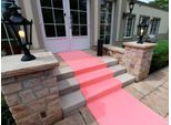 Läufer "PODIUM, Made in Belgium", rosa (altrosa), B:200cm H:2,6mm L:800cm, Polypropylen (PP), PRIMAFLOR-IDEEN IN TEXTIL, Teppiche, Läufer, Breite 200 cm, Nadelfilz, Uni-Farben, ideal für Veranstaltungen