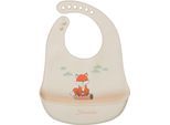 Lätzchen STERNTALER "Silikonlätzchen Fuchs Filou", Baby, lichtgrau, Kunststoff, Lätzchen