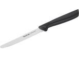 Universalküchenmesser TEFAL "Colorfood", schwarz (schwarz, edelstahl), Klingenlänge 10cm, Edelstahl, Kunststoff, Kochmesser, gezahnt, 10 cm, Klinge aus deutschem Edelstahl, ergonomischer Griff