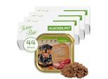 Lyra Pet Lecker.Pet Gino's Feine Paté Reich an Rind Hundefutter Nassfutter Vollnahrung 11x6,6 kg