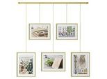 Umbra Collagen-Bilderrahmen , Goldfarben , Metall, Glas , 5-teilig , 79.4x3.2x69.5 cm , Bilder & Rahmen, Bilderrahmen, Metallrahmen