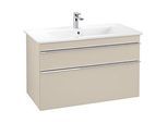 Villeroy und Boch Venticello Waschtisch-Unterschrank A92601VK 95,3 x 59 x 50,2 cm, Becken mittig, Griff Chrom, soft grey