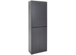 Xora Schuhschrank, Anthrazit, Kunststoff, 10 Fächer, 70x210x34 cm, Beimöbel erhältlich, stehend, Garderobe, Schuhaufbewahrung, Schuhschränke