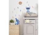 Wandtattoo KOMAR "Stitch Music - Grösse 50 x 70 cm", bunt, Disney, Folie, Wandtattoos, Wandtattoo, selbstklebend, Wandsticker, Kinderzimmer
