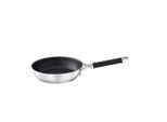 Rösle Bratpfanne Silence Pro, Schwarz, Edelstahl, Metall, 2,2 L, rund, breiter Schüttrand, antihaftbeschichtet, geschmacksneutral, Kochen, Pfannen, Bratpfannen