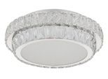GLOBO LIGHTING LED Deckenleuchte "KLARA", silber (verchromt), 1 Stk., Leuchten, Kristalle, Kristall Leuchte, Deckenlampe, Wohnzimmer, Schlafzimmer, LED Deckenleuchte