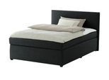Boxspringbett mit Matratze und Topper H3 Duke ¦ schwarz ¦ Maße (cm): B: 147 H: 104