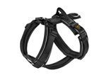 Rudelkönig Hundegeschirr Paola Größe M in Schwarz Brustgeschirr Sicherheitsgeschirr reflektierend verstellbar robust bequem