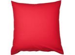 Kissenbezug JANINE "PIANO 0125 31 80x80", rot (hellrot), B:80cm L:80cm, Mako-Soft-Seersucker, Seersucker, Kissenbezüge, Kissenbezug, mit Reissverschluss