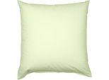 Kissenbezug JANINE "PIANO 0125 31 80x80", grün (lind), B:80cm L:80cm, Mako-Soft-Seersucker, Seersucker, Kissenbezüge, Kissenbezug, mit Reissverschluss