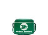 Schultertasche LOGOSHIRT "Nigeria Airways", Mädchen, Gr. B/H/T: 12,5cm x 30cm x 40cm, grün (grün, weiß), Kunstfaser, bedruckt, mehrfarbig, Taschen Schultertasche, mit Nigeria Airways-Logo