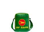 Schultertasche LOGOSHIRT "Air Zaire Airways", Mädchen, Gr. B/H/T: 10,5cm x 32,5cm x 25,5cm, grün, Lederimitat, bedruckt, mehrfarbig, Taschen Schultertasche, mit Air Zaire Airways-Logodruck