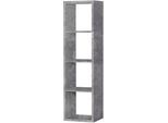 Standregal FORTE "Mauro, FSC-zertifiziert", grau (betonoptik lichtgrau), B:38,2cm H:141,8cm T:32,9cm, Holzwerkstoff, Regale, Standregal, Fachgröße 33x33cm, 4 Fächer