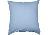 Kissenbezug JANINE "PIANO 0125 31 80x80", blau (perlblau), B:40cm L:40cm, Mako-Soft-Seersucker, Obermaterial: 100% Baumwolle, Kissenbezüge, Kissenbezug, mit Reißverschluss