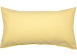 Kissenbezug JANINE "PIANO 0125 31 80x80", gelb (hellgelb), B:80cm L:40cm, Mako-Soft-Seersucker, Seersucker, Kissenbezüge, Kissenbezug, mit Reißverschluss