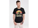 T-Shirt LOGOSHIRT "Star Wars – Baby Yoda", Herren, Gr. 4XL, schwarz, 100% Baumwolle, bedruckt, normal, Rundhals, Shirts T-Shirt, mit lizenziertem Print