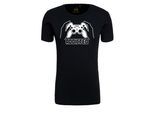 T-Shirt LOGOSHIRT "Addicted", Herren, Gr. L, schwarz, 100% Baumwolle, bedruckt, normal, Rundhals, Shirts T-Shirt, mit trendigem Gaming-Print