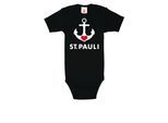 Body LOGOSHIRT, Mädchen, Gr. 86/92, EURO-Größen, schwarz, 100% Baumwolle, bedruckt, normal, Rundhals, Bodys Body, mit St. Pauli-Logo