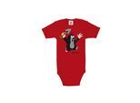 Body LOGOSHIRT "Der kleine Maulwurf", Mädchen, Gr. 50/56, EURO-Größen, rot, 100% Baumwolle, bedruckt, meliert, kurz, Rundhals, Bodys Body, mit lizenzierten Originaldesign