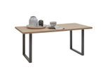 Hom`in Esstisch, Eiche Artisan, Holzwerkstoff, rechteckig, U-Form, 90x74x180 cm, Esszimmer, Tische, Esstische