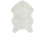 Boxxx Kunstfell , Weiss , Textil, Fell , Tierform , 60x90 cm , Reach, AZO-frei, Bsci , für Fussbodenheizung geeignet, waschbar, rutschfeste Unterfläche , Teppiche & Böden, Teppiche, Schaf- & Kuhfelle
