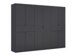 Rauch Möbel Drehtürenschrank, Grau, Holzwerkstoff, 3 Fächer, 2 Schublade(n) Schubladen, 271x210x54 cm, Blauer Engel, BQ - Bündnis für Qualität, Made in Germany, Schlafzimmer, Kleiderschränke, Drehtürenschränke