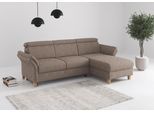 Ecksofa HOME AFFAIRE "Glendale, L-Form", cappuccino, B:253cm H:84cm T:166cm, 100% Polyester, Sofas, Ecksofa, inkl. Kopfteilverstellung, wahlweise mit Vorziehsitz und Bettkasten