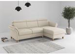 Ecksofa HOME AFFAIRE "Glendale, L-Form", creme, B:253cm H:84cm T:166cm, 95% Polyester, 5% Polyamid, Sofas, Ecksofa, inkl. Kopfteilverstellung, wahlweise mit Vorziehsitz und Bettkasten
