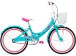 Kinderfahrrad HUFFY "Girly Girl 20-Zoll Kinderfahrrad" Gr. 28, blau, Fahrräder, Kinder, 28cm, 20 Zoll (50,80cm) hinten: 20 Zoll (50,80cm)