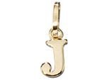 Buchstabenanhänger JOBO "Anhänger Buchstabe", gold (gelbgold 333), Schmuckanhänger, Damen, J, Gelbgold 333, 333 Gold