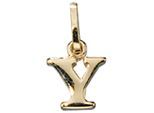 Buchstabenanhänger JOBO "Anhänger Buchstabe", gold (gelbgold 333), Schmuckanhänger, Damen, Y, Gelbgold 333, 333 Gold