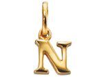 Buchstabenanhänger JOBO "Anhänger Buchstabe", gold (gelbgold 333), Schmuckanhänger, Damen, N, Gelbgold 333, 333 Gold