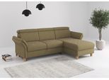 Ecksofa HOME AFFAIRE "Glendale, L-Form", olive, B:253cm H:84cm T:166cm, 100% Polyester, Sofas, Ecksofa, inkl. Kopfteilverstellung, wahlweise mit Vorziehsitz und Bettkasten