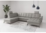 Wohnlandschaft SIT & MORE "Zora", light grau, T:212cm, Sofas, Wohnlandschaft