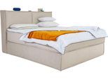 Boxspringbett HOME AFFAIRE "Sophielle, erhältlich in den Breite 160, 180 & 200cm", beige, B:166cm L:223cm, 100% PES, Komplettbetten, Boxspringbett, inkl. Topper und Taschen-Federkernmatratze