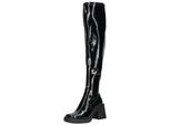 Overkneestiefel STEVE MADDEN "STEVE MADDEN Stiefel Lederimitat", Damen, Gr. 36, schwarz (schwarz lack), Lederimitat, Schuhe