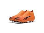 Fußballschuh PUMA "ULTRA 6 MATCH+ FG/AG Fußballschuhe Damen", Damen, Gr. 38,5, heat fire schwarz glowing rot orange, Obermaterial: Synthetik, Textil; Futter: Synthetik, Textil; Innensohle: Textil; Laufsohle: Synthetik, Schuhe Fußballschuh