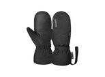Fäustlinge REUSCH "Reusch Alba GORE-TEX Mitten", Damen, Gr. 7, schwarz (schwarz, silberfarben), 84% Polyester, 14% Lederimitat, 2% Elasthan, unifarben, Handschuhe Fäustlinge, mit wasserdichter und atmungsaktiver Funktion