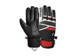 Skihandschuhe REUSCH "Thunder R-TEX XT", Damen, Gr. 10.5, schwarz, 80% Polyester, 14% Ziegenleder, 3% Lederimitat, 3% Elasthan, unifarben, Handschuhe, mit wasser- und winddichter Membran